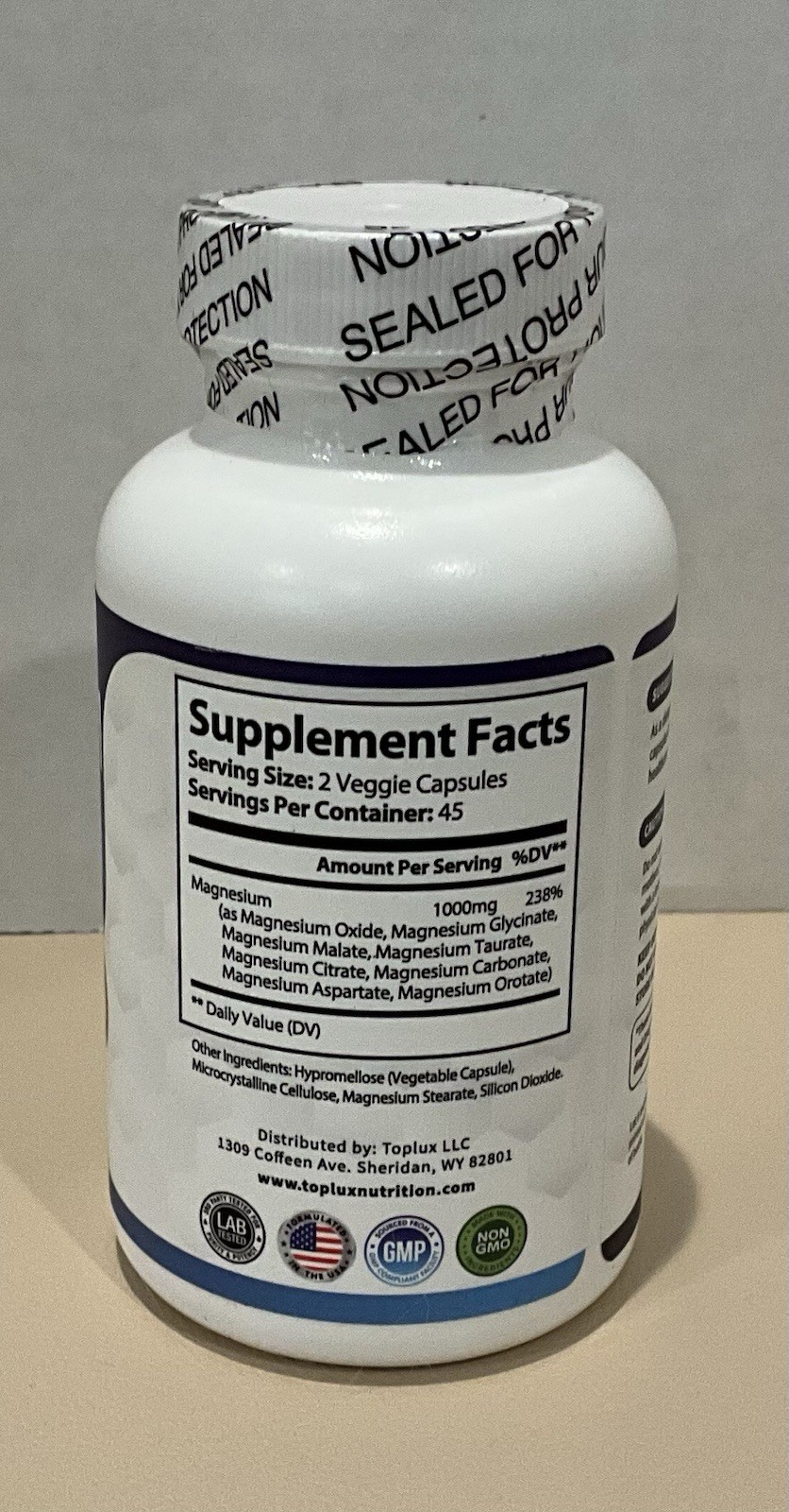 Toplux Magnesium Complex 8 forms of elemental Magnesium Exp 12/28 Sealed