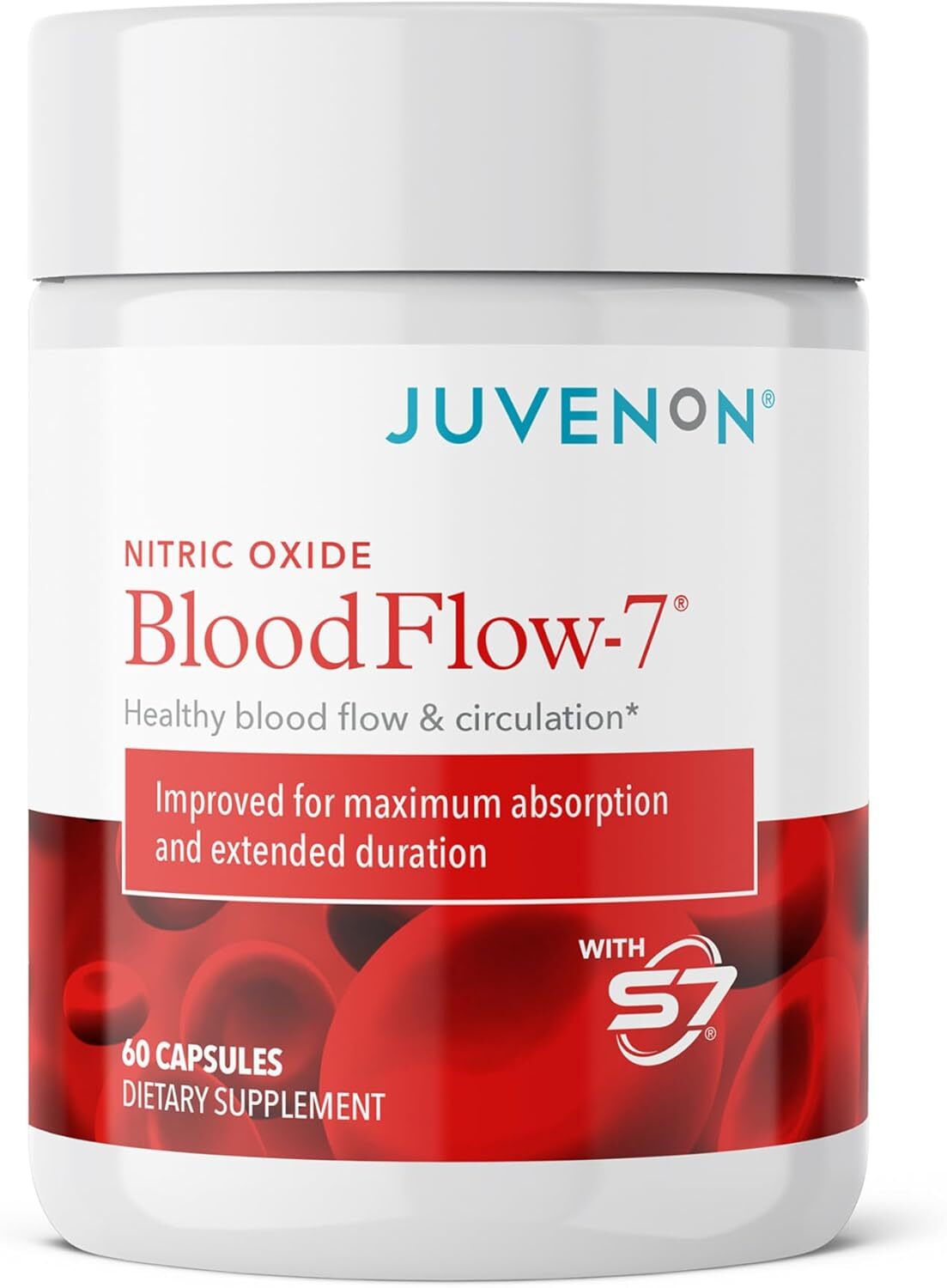 Juvenon BloodFlow-7 New & Improved Blood Circulation 60 Softgelsules New