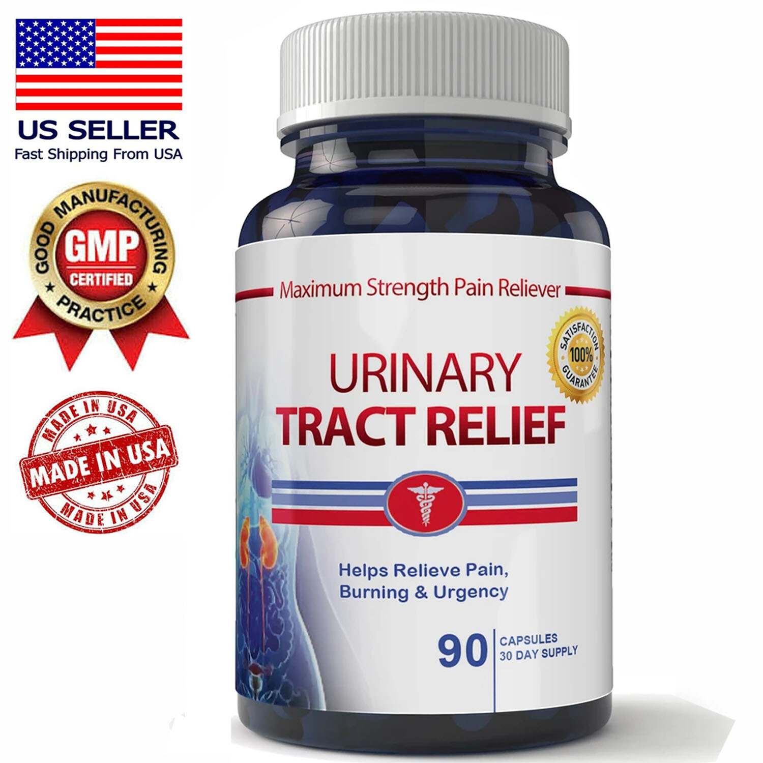 Advanced UTI Urinary Tract Infection Relief Pain Burning Caps Pill Free Shipping