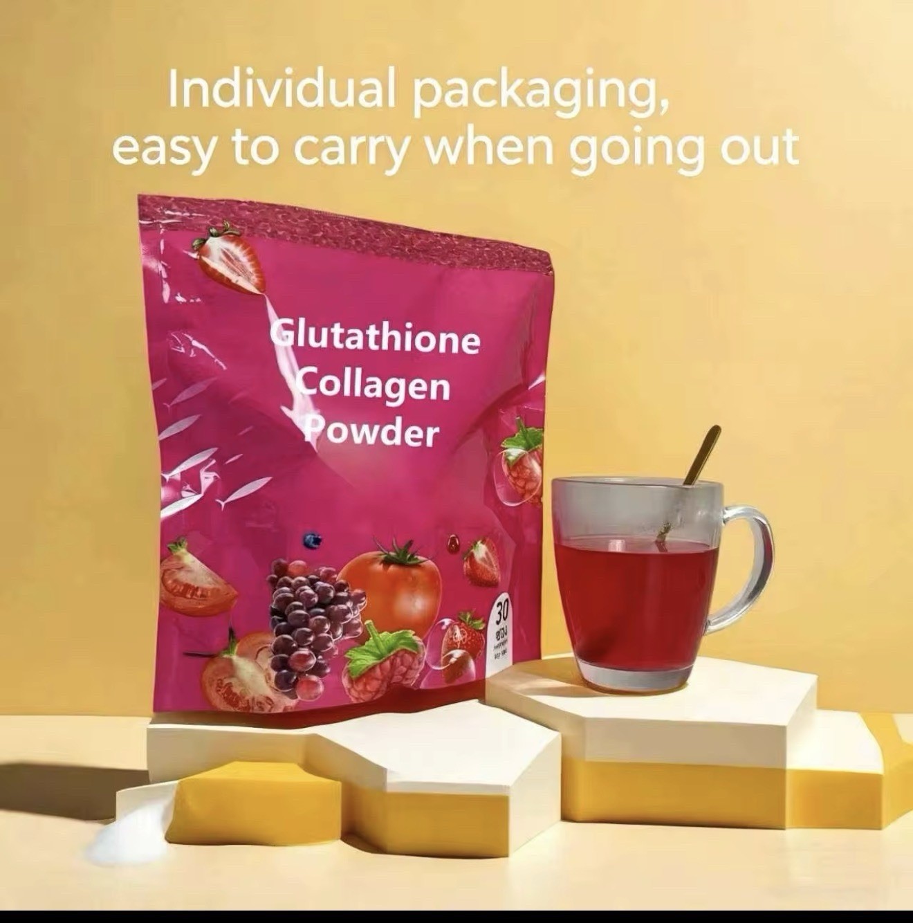 Glutathione Collagen Powder 30 Sachets Beauty Skin Whitening Collagen