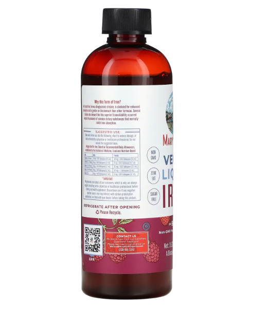 Vegan Liquid Iron, For Ages 4+, Berry, 15.22 fl oz (450 ml)