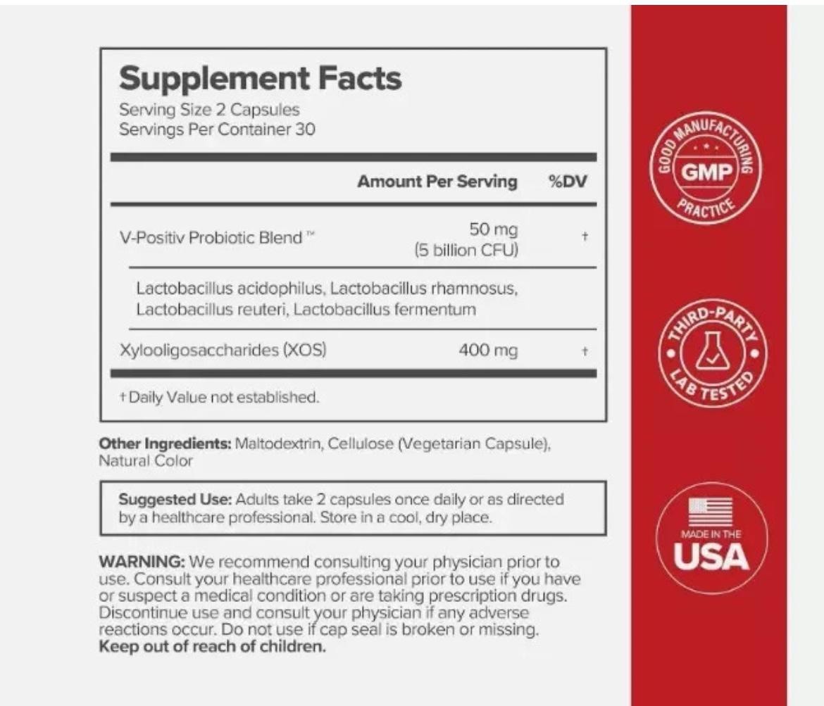 3 PACK URO O Positiv Vaginal Probiotics for Women pH Balance w/ Prebiotic US