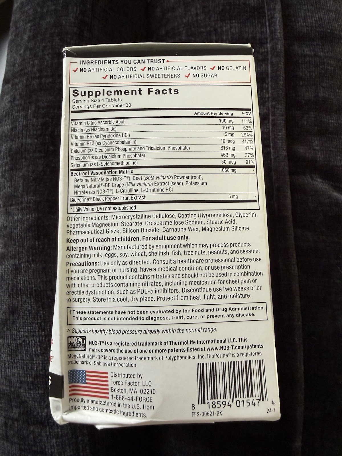 Force Factor Total Beets Blood Pressure Support Supplement