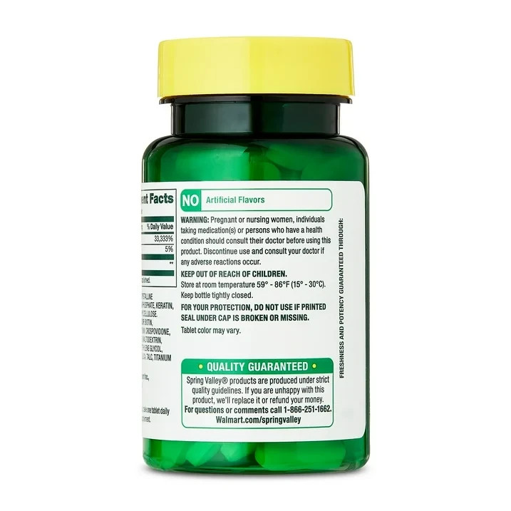Spring Valley Extra Strength Biotin + Keratin, 10,000 mcg, 60 Tabs