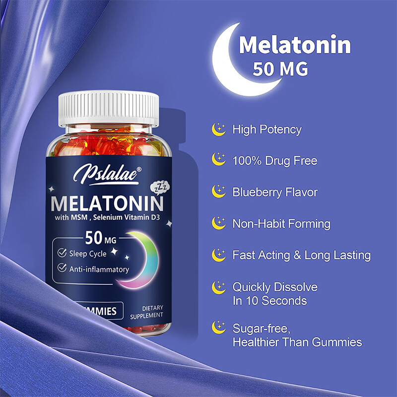 Melatonin 50mg – Sleep Aid Supplements, Regulate Sleep Cycle, Promote Relaxation