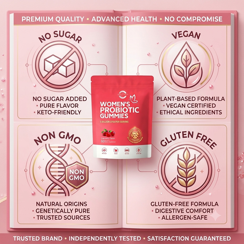 Vaginal Probiotics for Women, Feminine Balance pH Gummies 60ct/1bag
