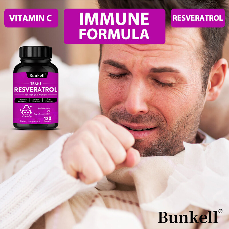 Resveratrol 500mg Capsules Anti Aging Antioxidant Heart Brain Support 120 Ct