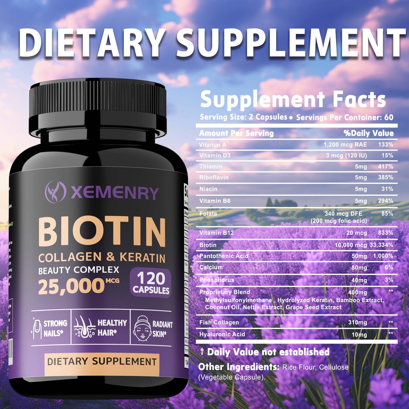 Biotin Collagen & Keratin – Anti-Aging, Support Skin Health, Prevents Hair Loss