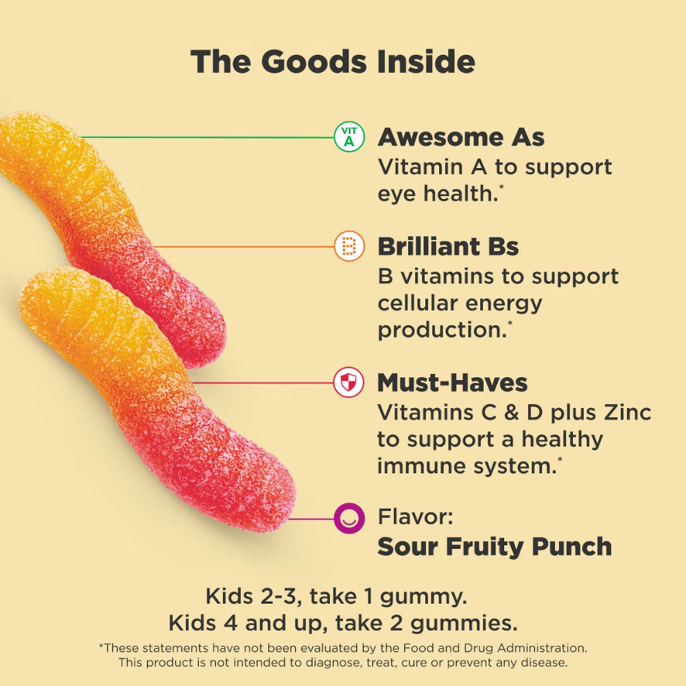 OLLY Kids' Multivitamin Gummy Worms – 70ct