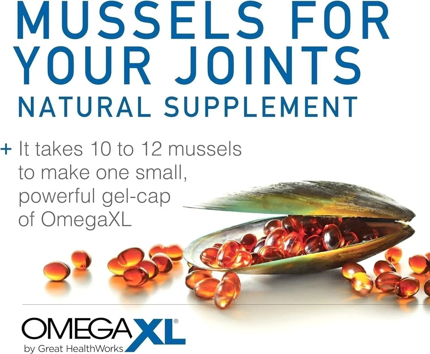 2 PAck OMEGA XL Joint & Muscle Support Green-Lipped Mussel Oil 120 Softgels
