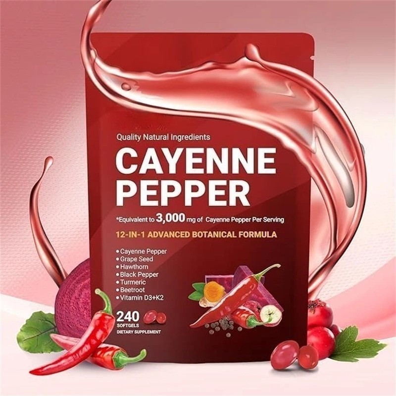 Softgels Cayenne Pepper Supports Leg Vein, 240 Softge /1 Bag Supplement