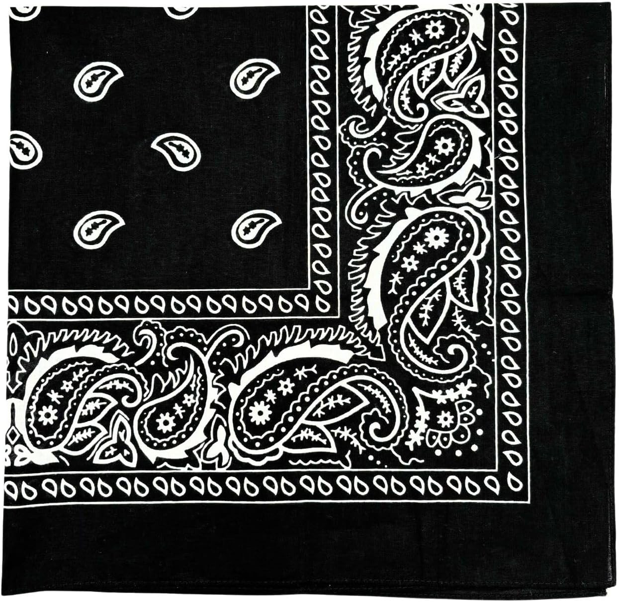 Extra Large Bandana 27” X 27” 100% Cotton for Men & Women Paisley Handkerchief H