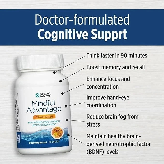 Mindful Advantage Brain Memory Focus Supplement – 30 Caps