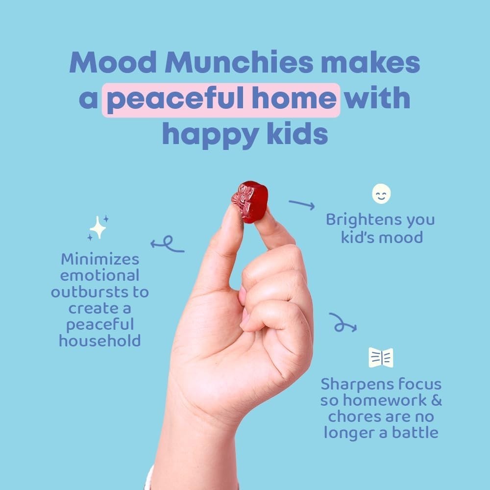 JoySpring 2 Mood Munchies Saffron Gummies for Kids | Saffron Extract Supplement