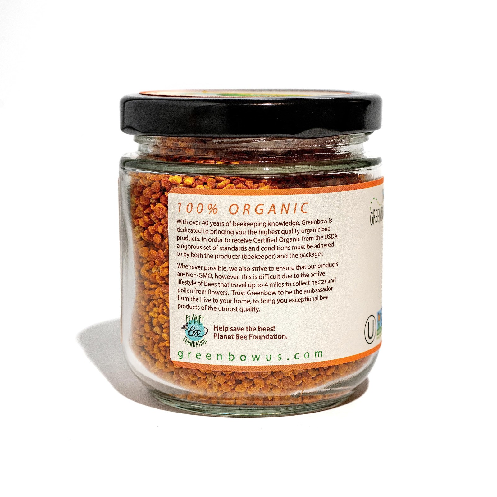 Organic Bee Pollen 100% USDA Certified Non-GMO Halal Kosher GMP Superfood 155g