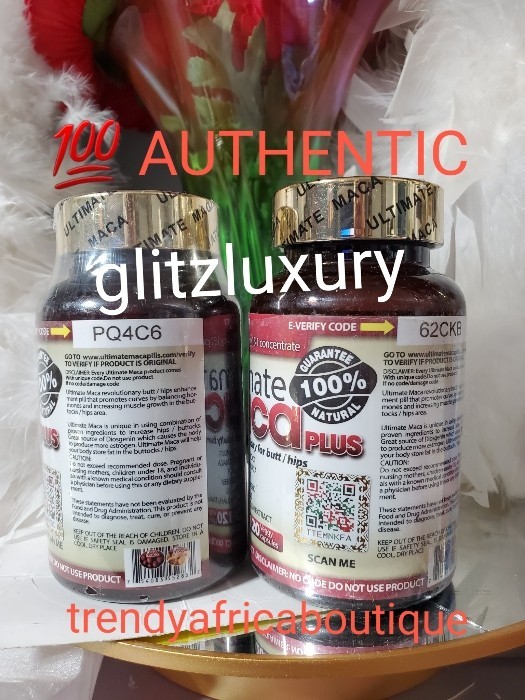 X 1 bottle Ultimate Maca 120p/ bottle. 7500mg sexy hip & Butts 💯 AUTHENTIC