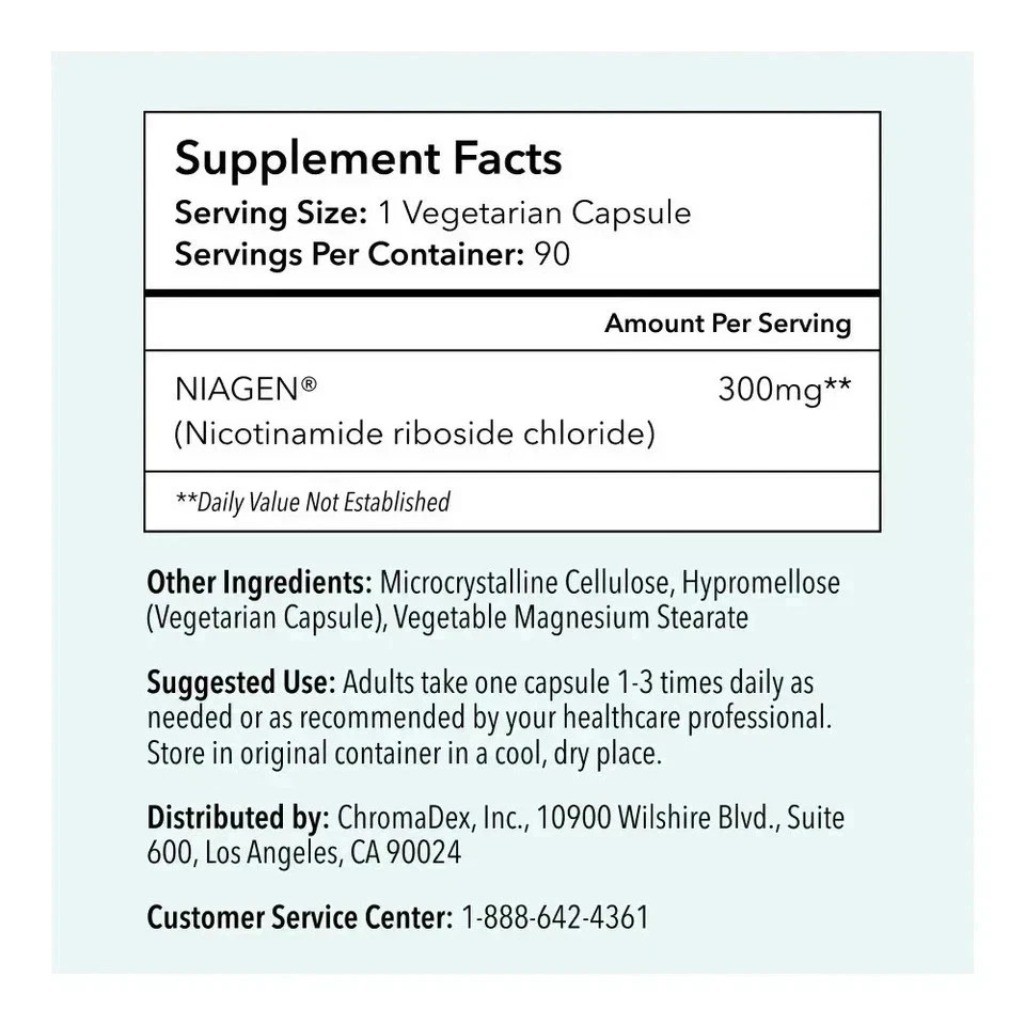 3 Pack TRU NIAGEN 300mg NAD Niagen Dietary Supplement Daily Oral Capsule Formula