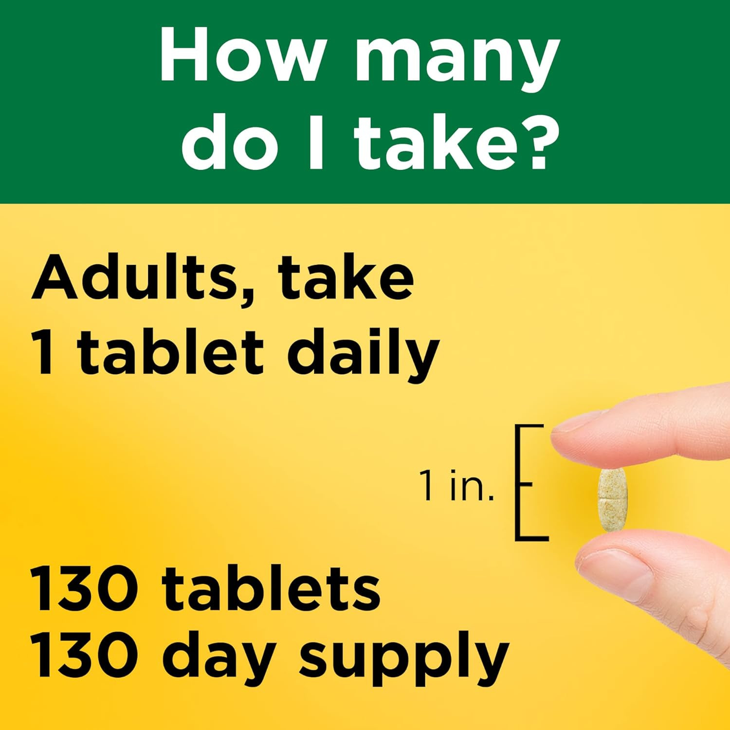 Multivitamin Tablets with Vitamin D3 and Iron, 130 Count for Daily Nutritional S