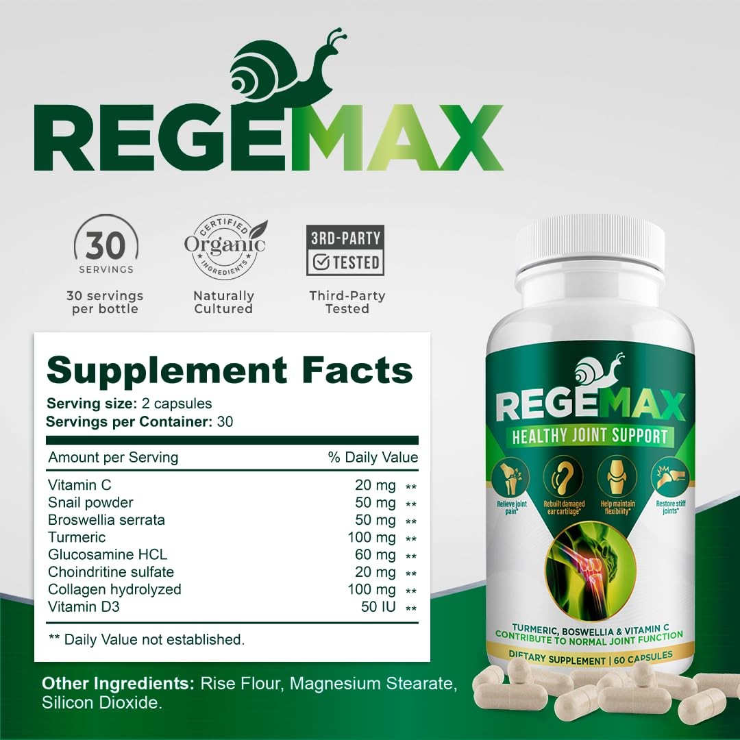 AURA VITAMINS REGEMAX regenerates and Helps Alleviate Joint discomfort Supplemen