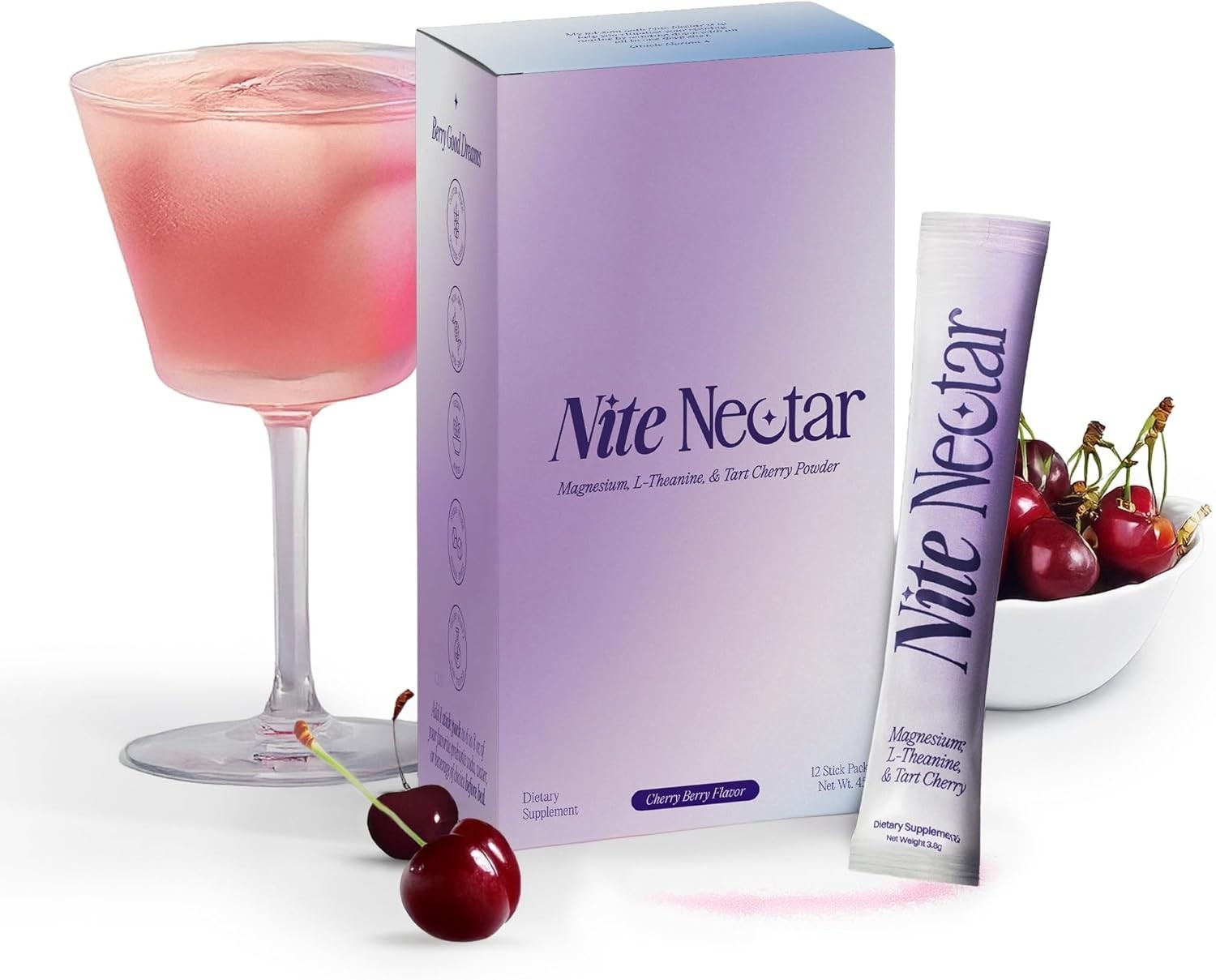 Nite Nectar Magnesium Glycinate Powder Sleep Promoting, 12 sticks