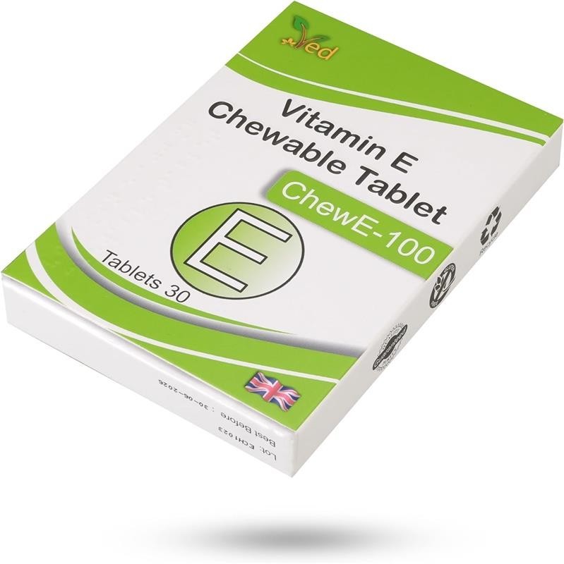 Vitamin E 100 mg Chewable Tablets, 30 Tablets, 30 Days Supply