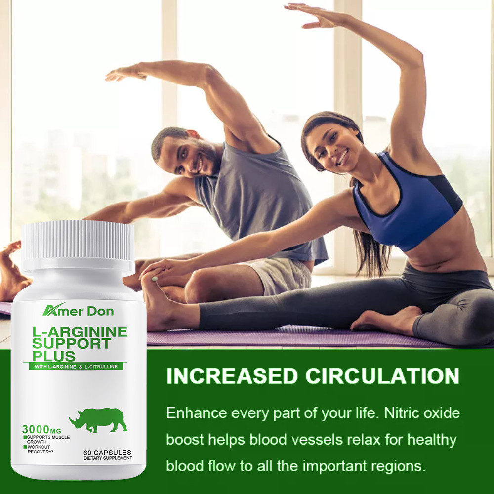 Nitric Oxide Booster L-Arginine, L-Citrulline 3000mg 60 Caps HIGHEST POTENCY