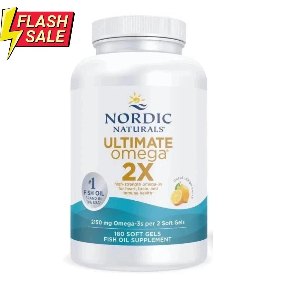 Nordic Naturals Ultimate Omega 2X 180 Soft Gels – Extra Strength – New