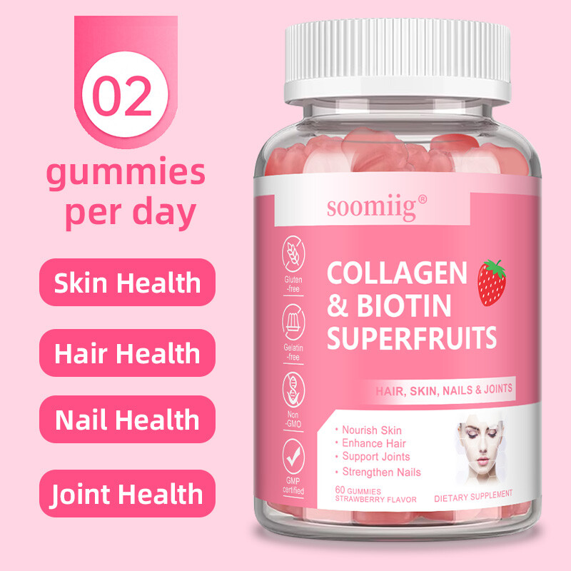 Collagen & Biotin 60 Gummies – Nails & Hair,Support Your Health And Beauty