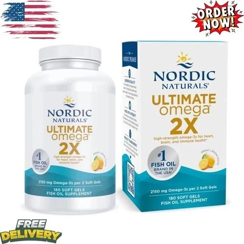 Nordic Naturals Ultimate Omega 2x Fish Oil 2150 mg 180 SoftGels EPA & DHA