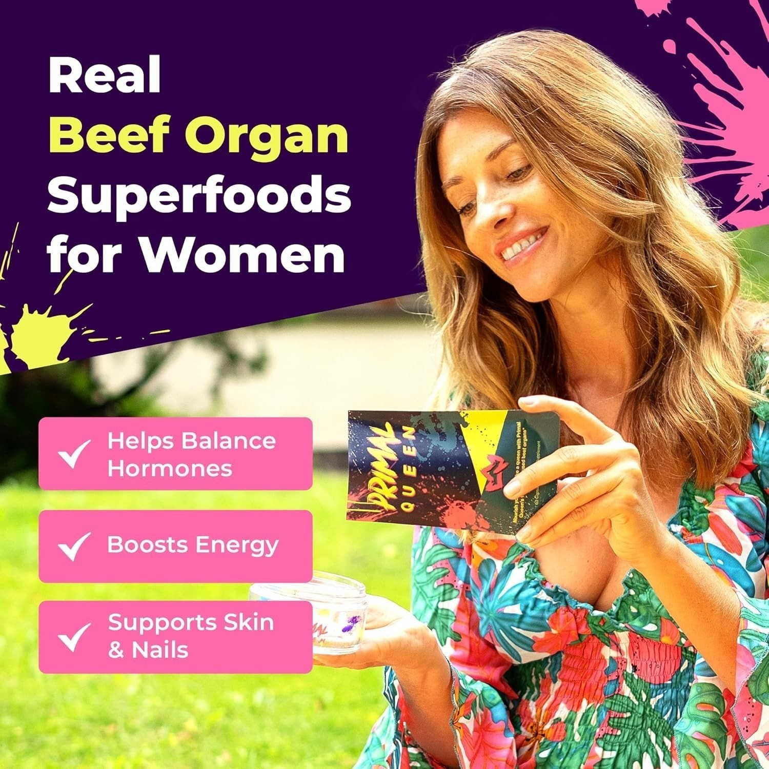 Primal Queen Beef Organ Supplement for Women 60ct – 1 MONTH SUPPLY!