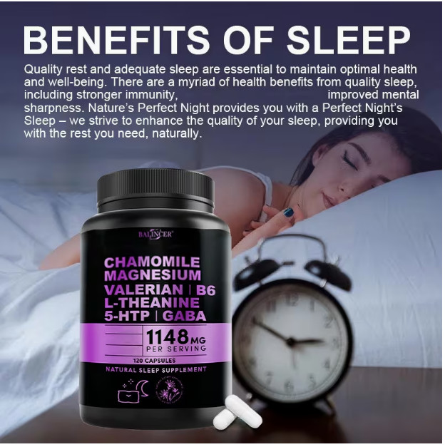 Adult Sleep Supplement – Magnesium Glycine 500 for MG – 120 Capsules