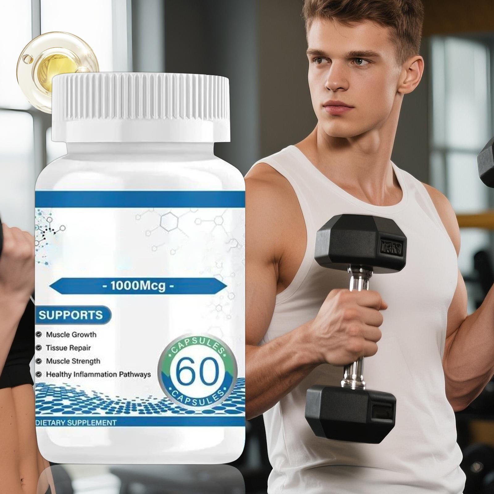 BCP-157Collagen Peptides 1000 Mcg 60 Count Sports Fitness Recovery Muscle Supply