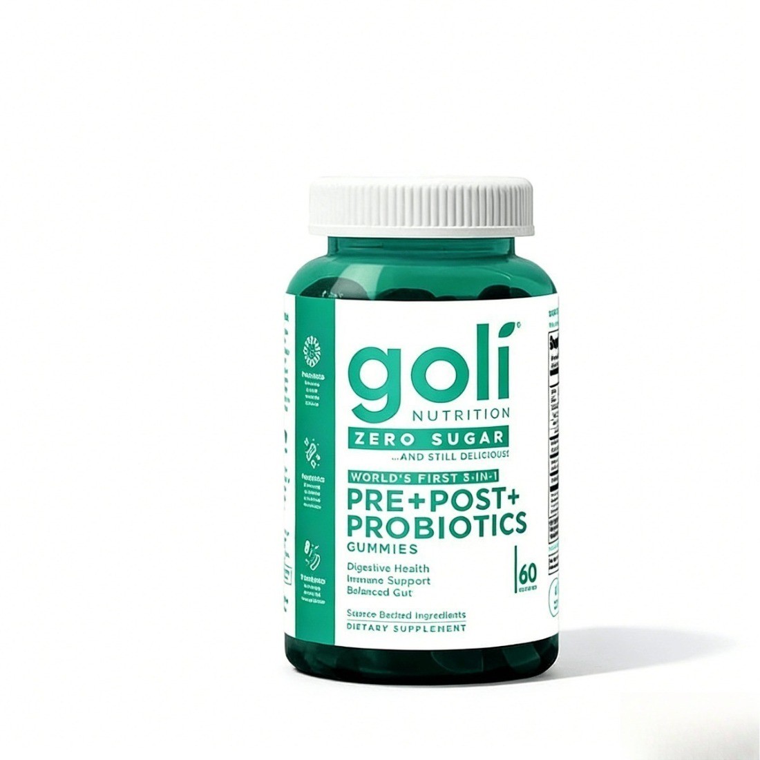 Goli 3 in 1 Pre Pro Postbiotic Gummies Zero Sugar Microbiome Support