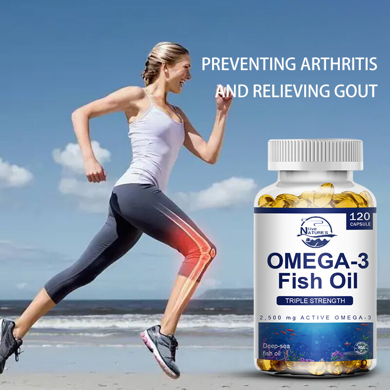 2PACKS Omega 3 Fish Oil Capsules 3x Strength 3600mg EPA & DHA, Highest Potency