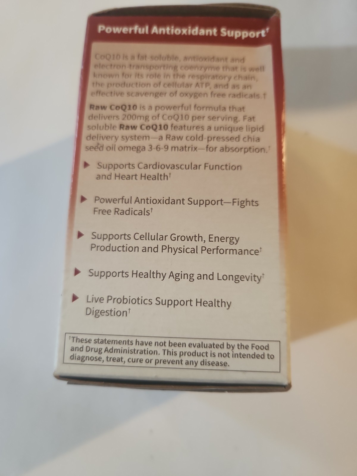 Garden of Life RAW CoQ10 200mg 60 Vegan Capsules New Sealed Exp 02/2027