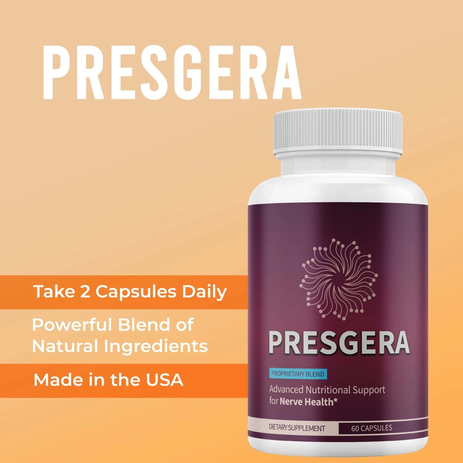 Presgera Advanced Nerve Support Formula Maximum Strength Vitamin ( 5 Pack )