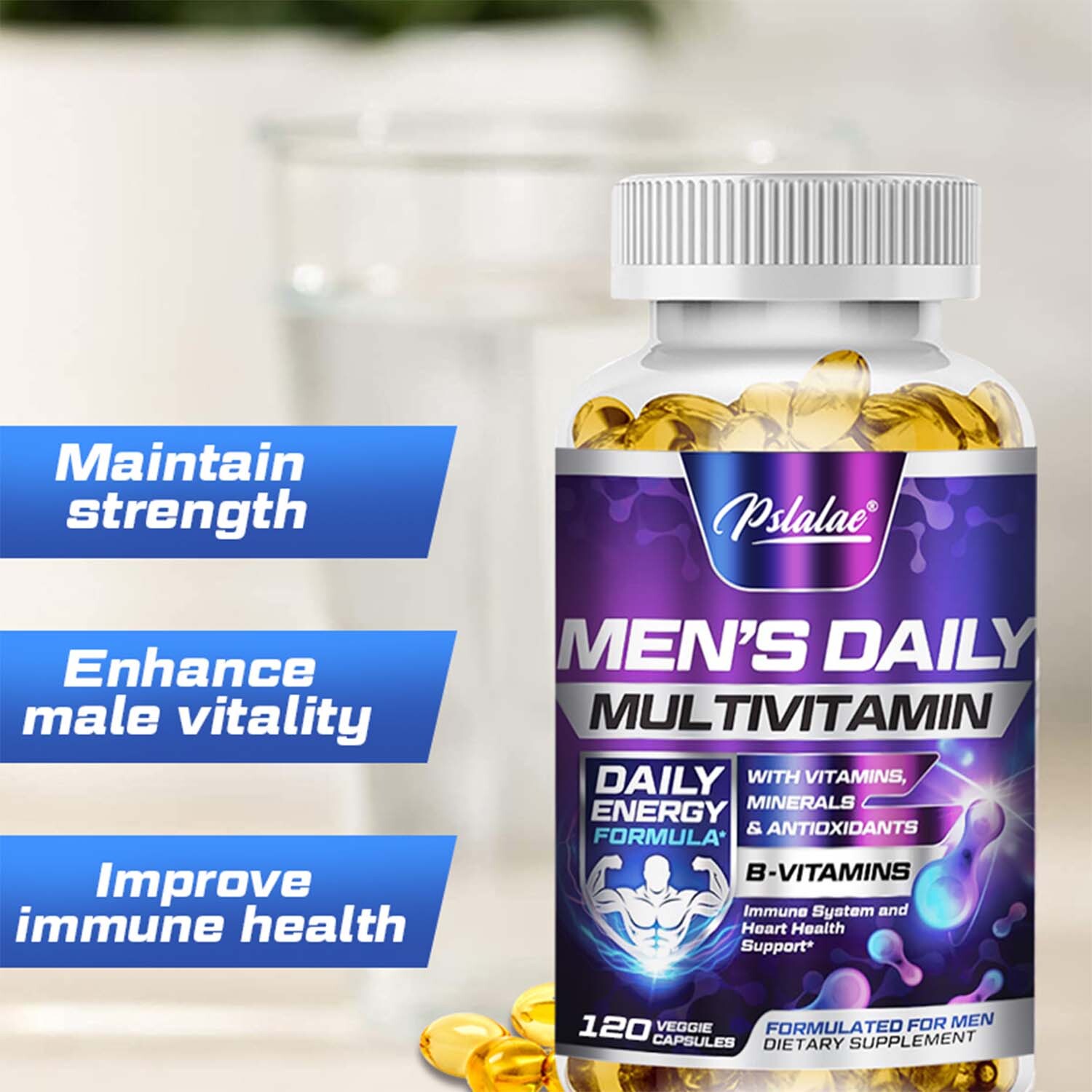 Men’s Daily Multivitamin – High Potency, Daily Immune Support, Boost Energy