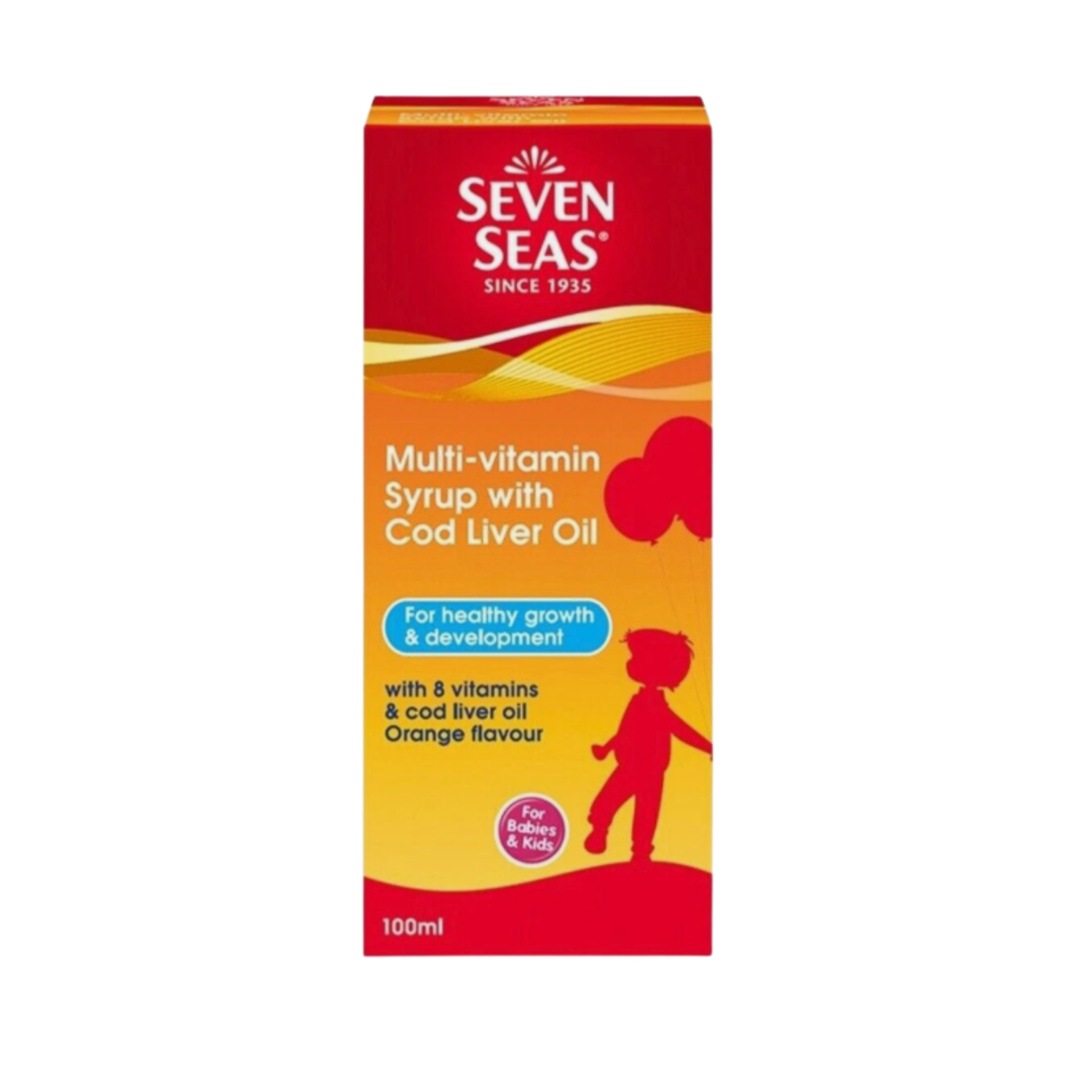 2x 100ml Seven Seas Multivitamin Syrup Liver Oil DHA With Orange Flavor For Kid