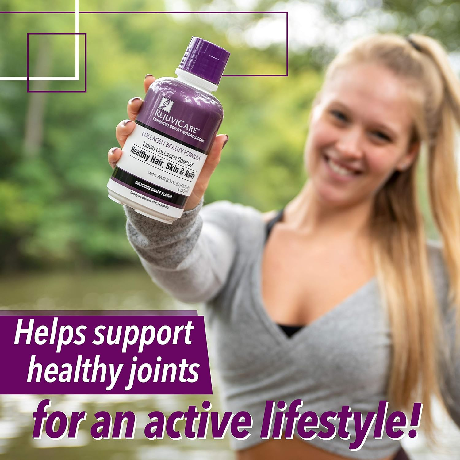 Rejuvicare Liquid Collagen Beauty Formula with Amino Acids, Protein and Biotin,