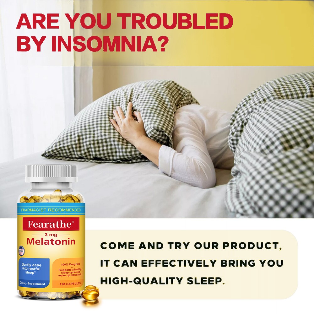 Sleep Supplement 3mg, 30/60/120 capsules – 3mg Per Serving, Non-GMO, Gluten Free