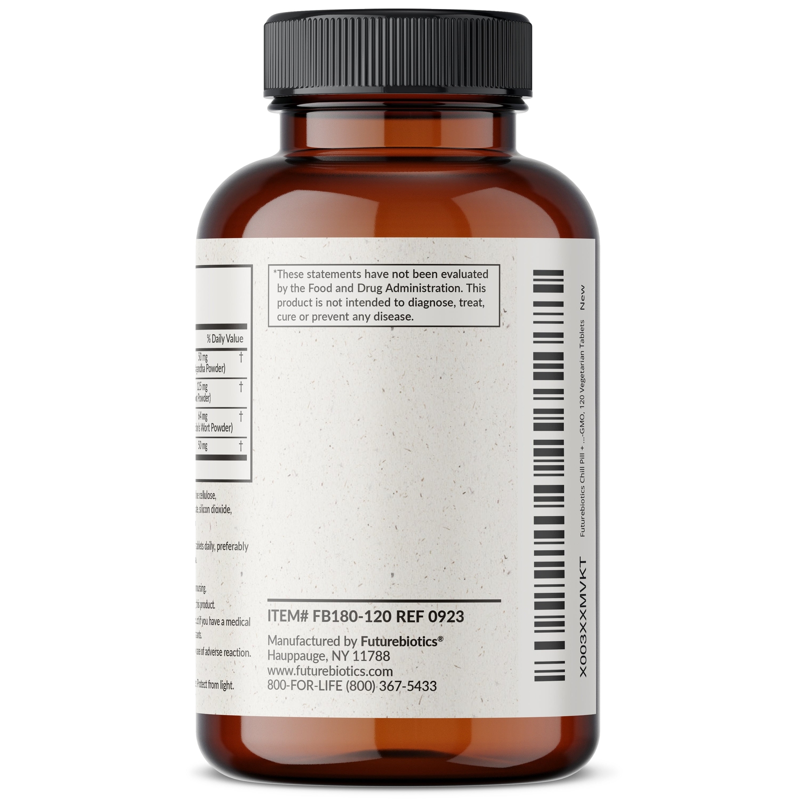Futurebiotics Chill Pill + Ashwagandha, Rhodiola, St. John’s Wort, & L-Theanine