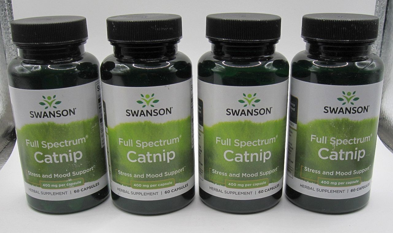 Swanson Full Spectrum Catnip 400 mg 60 Capsules Four (4) Bottle LOT