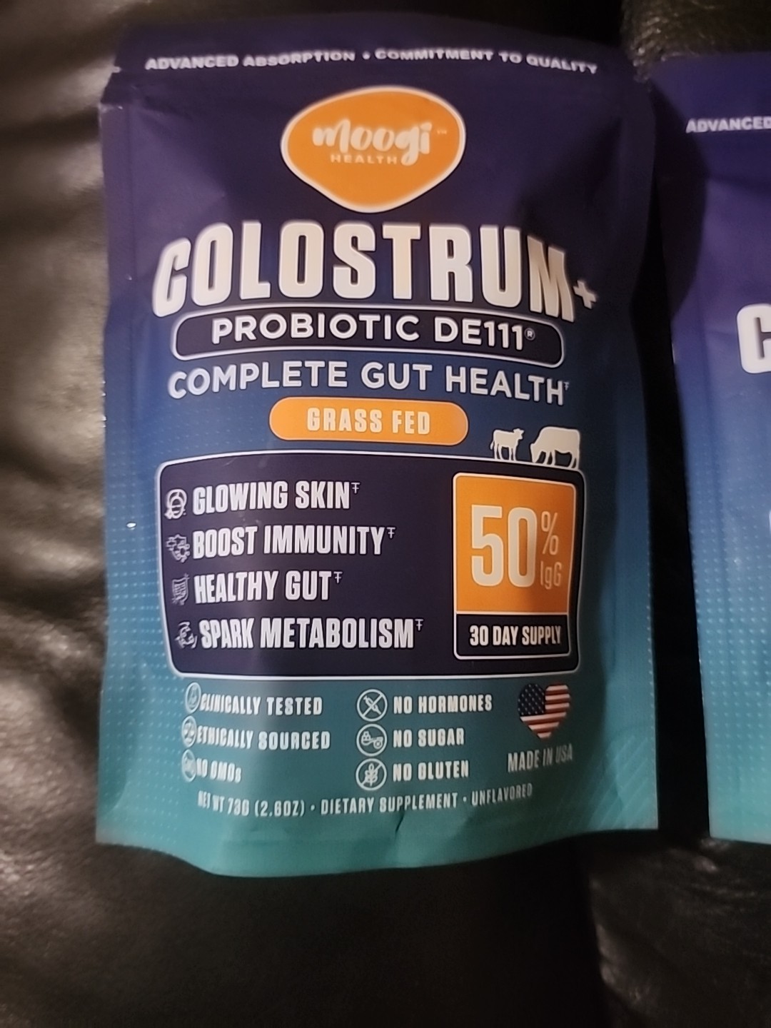NEW Moogi Health Colostrum + Probiotic DE111 Complete Gut Health 2pk 2.6oz Each