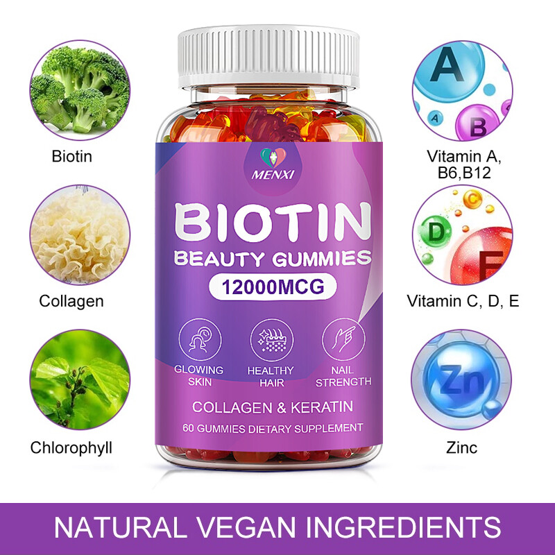 Collagen Biotin Vitamin Gummies for Hair,Skin,Nails,Premium Collagen Supplement