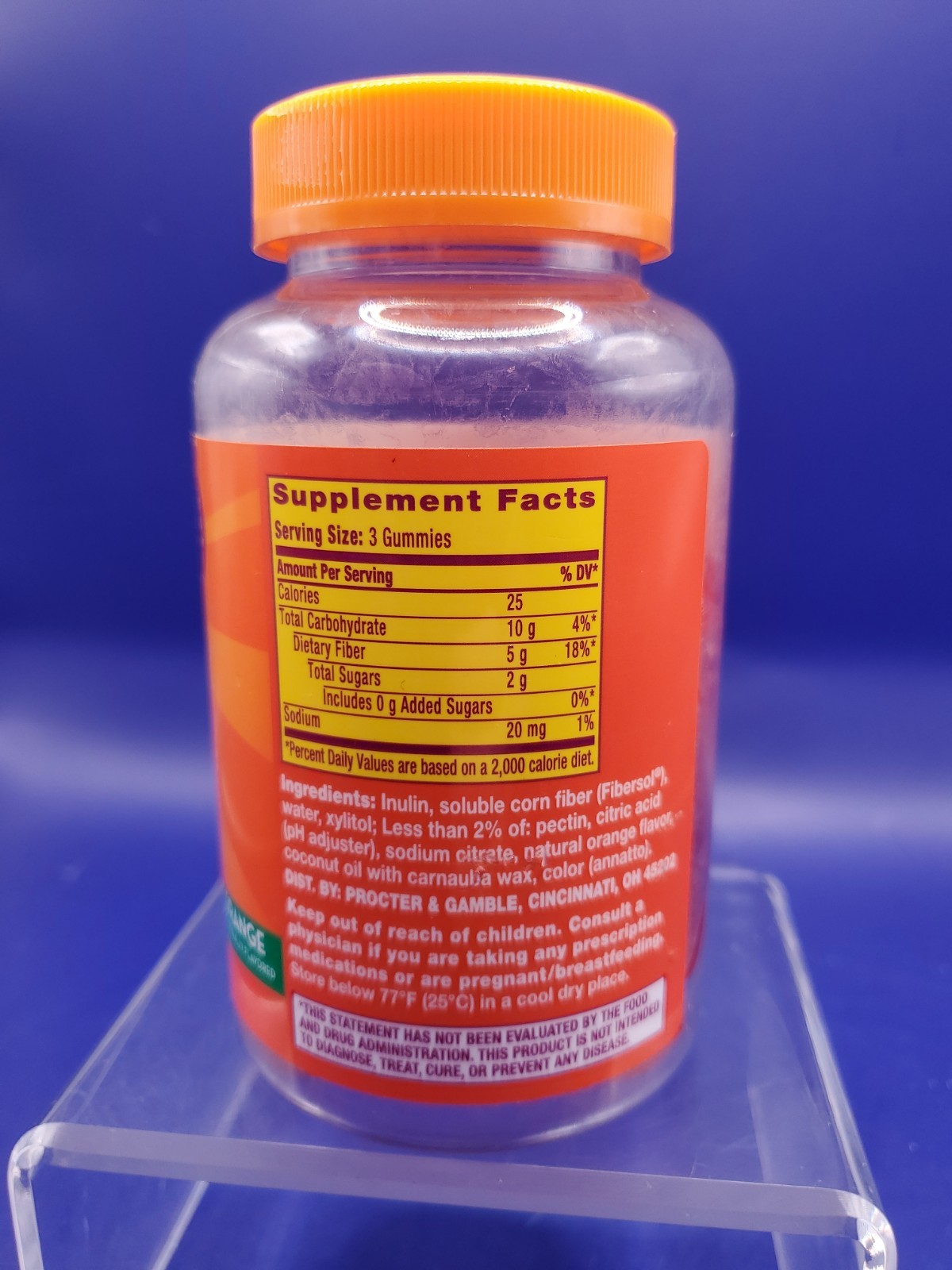 Meta Mucil Fiber Digestive Health No Sugar Orange 72Ct Gummies Exp 07/26