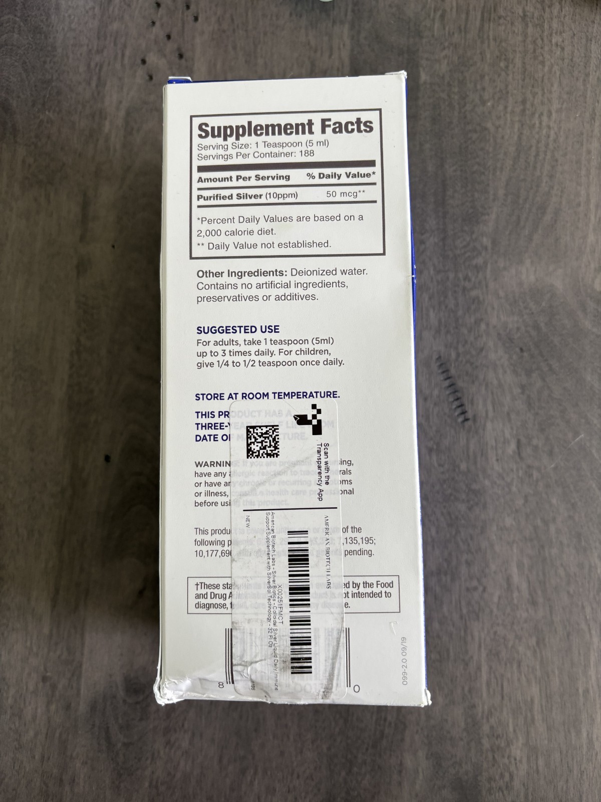 American Biotech Labs Silver Biotics Your Daily Immune System Support 32 fl.oz