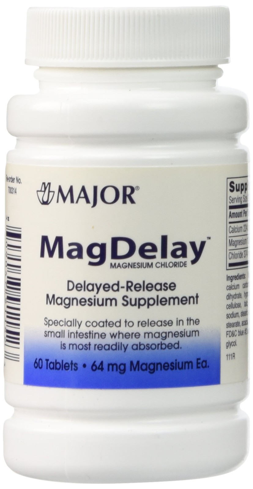 Magdelay Magnesium Chloride Supplement 60 Count Pack of 3 Delayed Release