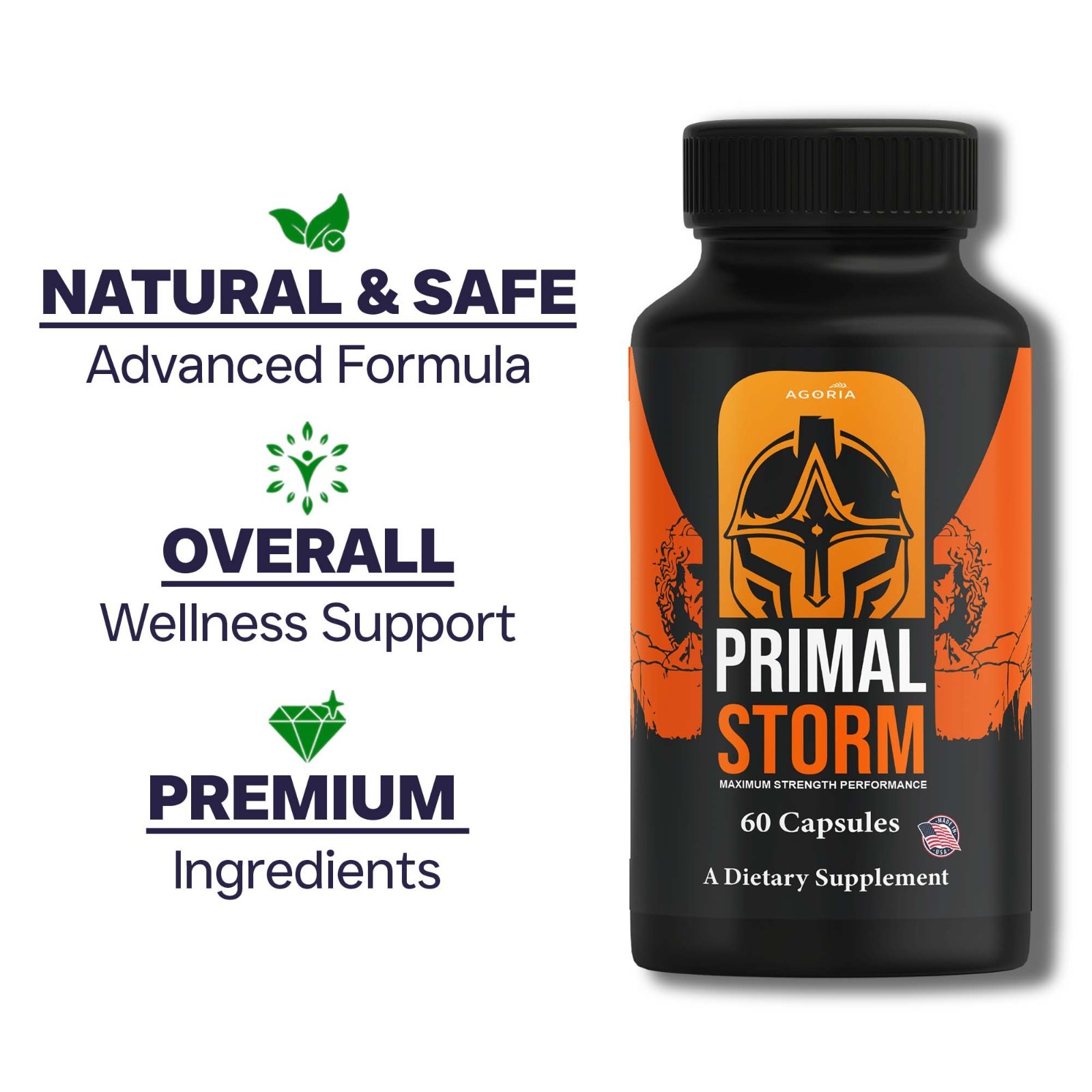 (5 Pack) Primal Storm Performance Support, PrimalStorm Capsules