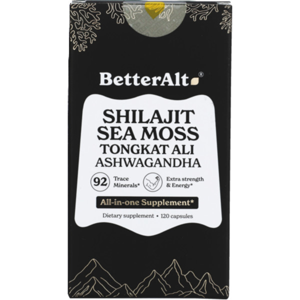 Better Alt Shilajit Sea Moss 120 Caps Each (Pack of 3)