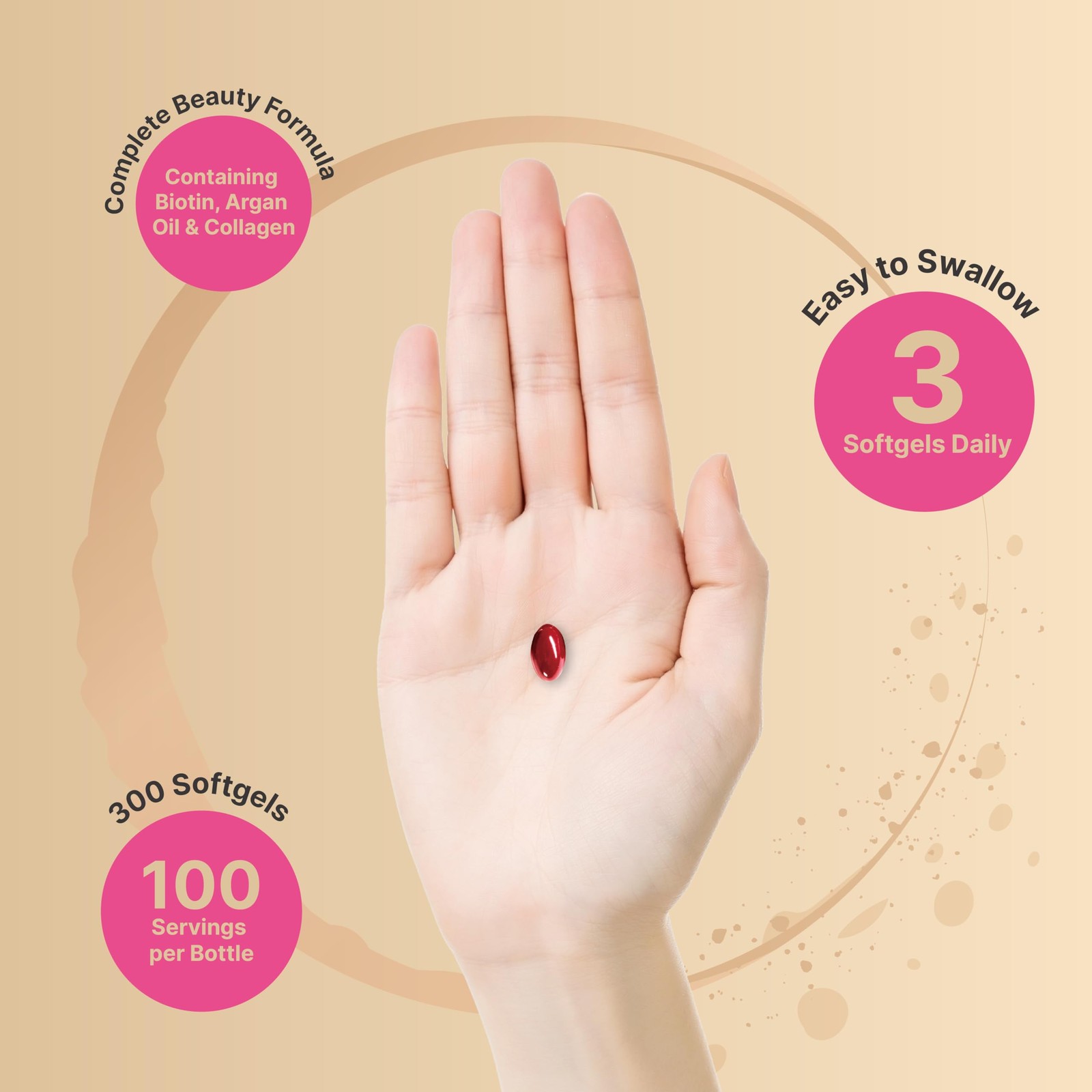 NatureBell Hair, Skin & Nails* Vitamins for Women – 300 Count (Pack of 1)